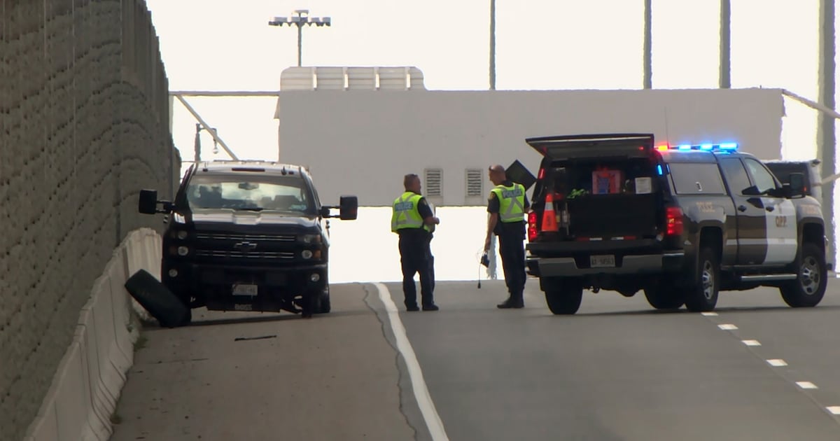 U.S. citizen dead, section of QEW closed in St. Catharines after loose wheel strikes vehicle - CTV News