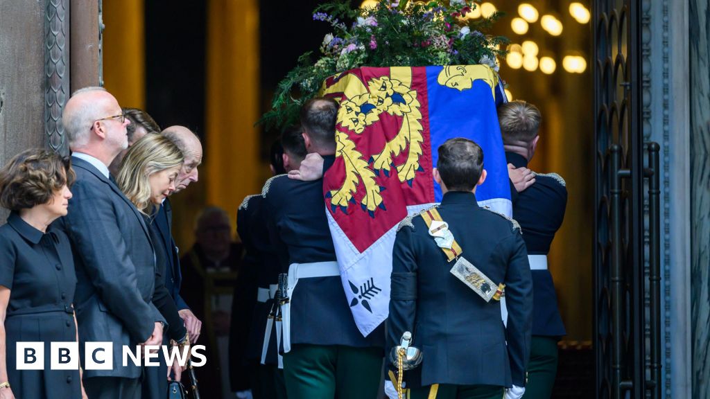 Duchess of Kent's coffin brought to cathedral ahead of funeral