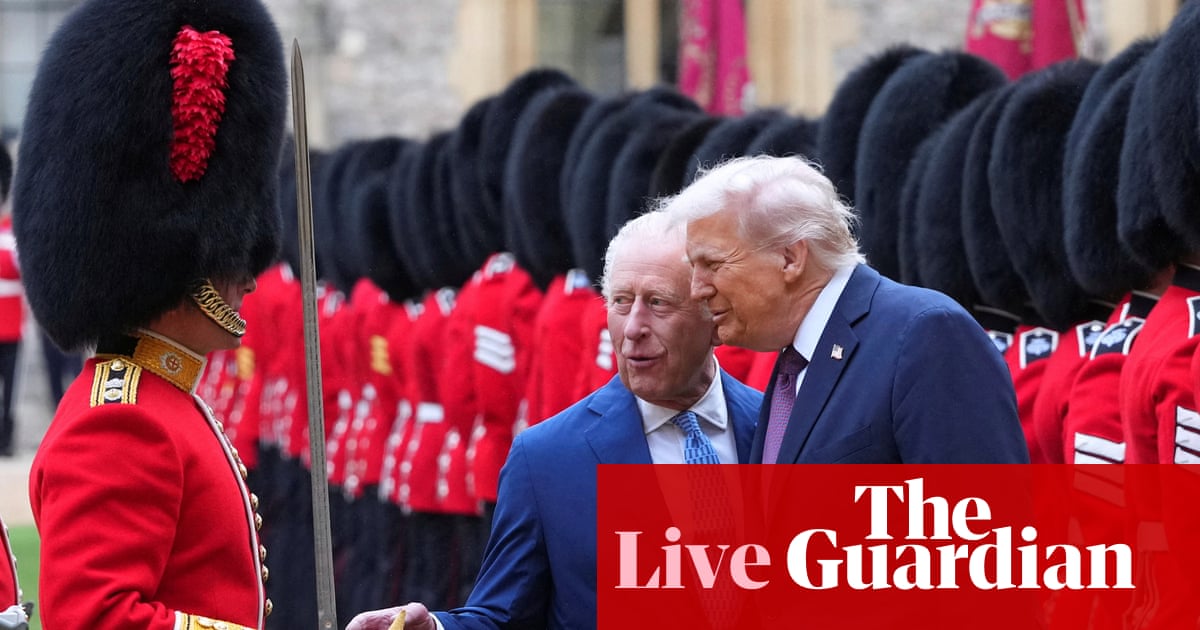 Donald Trump greeted by the king, William and Kate after landing in Windsor – UK politics live | Politics
