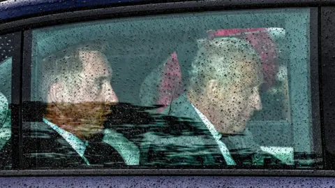 Reuters King Charles arriving in a car at Clarence House