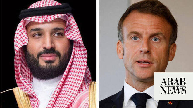 Crown Prince, French president speak ahead of two-state summit - Arab News