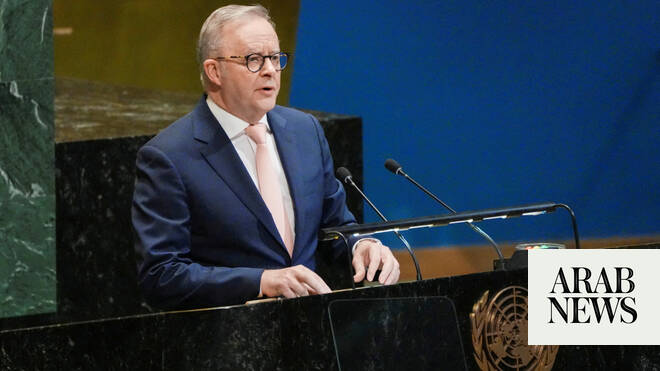 Australia PM cites killed aid worker in speech on Palestinian recognition