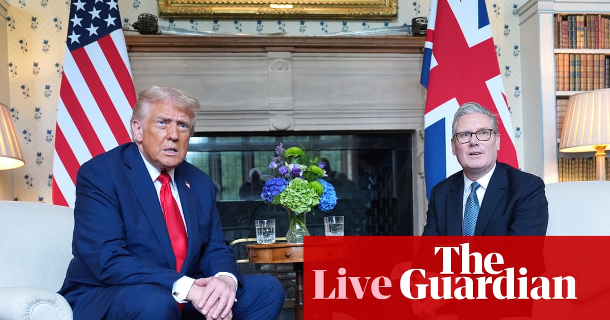 Trump arrives at Chequers for talks with Starmer on final day of state visit – UK politics live | Politics