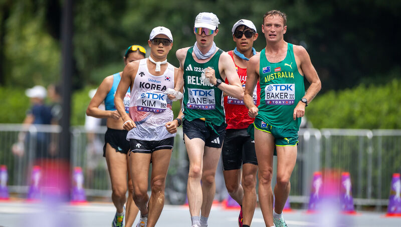 SOLID PERFORMANCE: Men’s and Women’s 35K Race Walk Ireland’s Oisin Lane. Pic: ©INPHO/Morgan Treacy