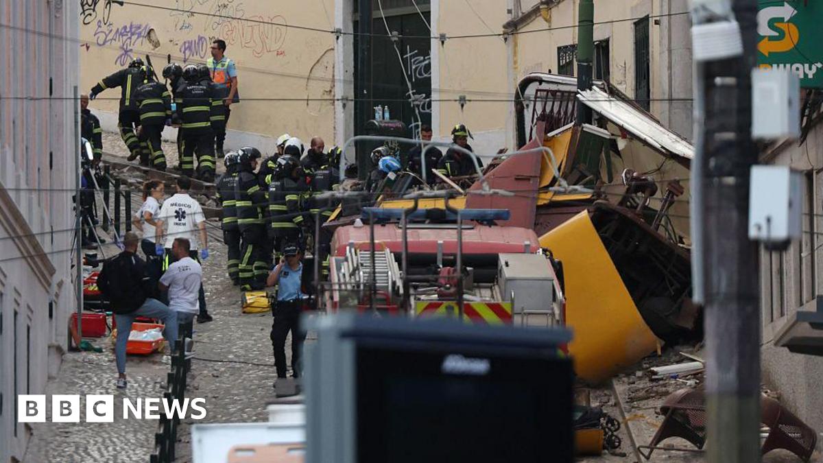 At least 15 dead after Lisbon Gloria funicular derails and hits building - live updates