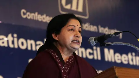 Getty Images Tamil Nadu Chief minister J Jayalalithaa at the Confederation of Indian Industry (CII) National Council Meeting on July 5, 2011 in Chennai, India.