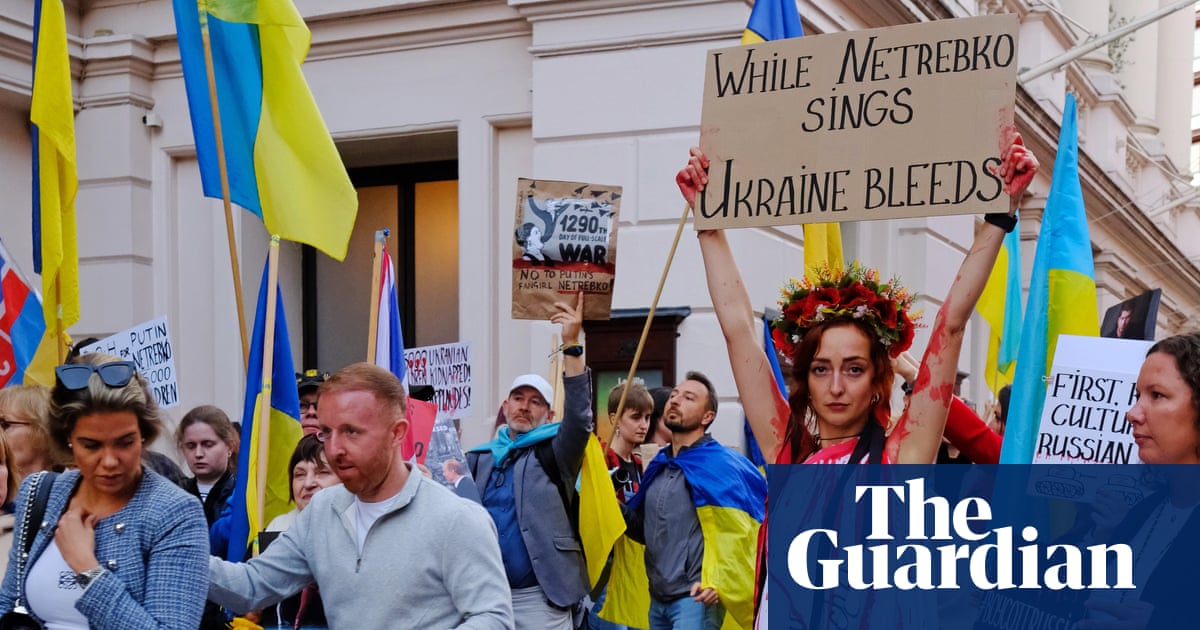 Protesters target Royal Opera House over performance by ‘Putin’s diva’ | Royal Opera House