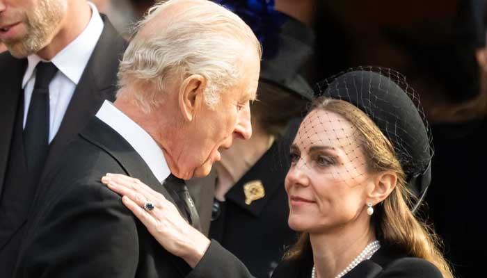 King Charles and Kate Middleton after the funeral of Duchess of Kent
