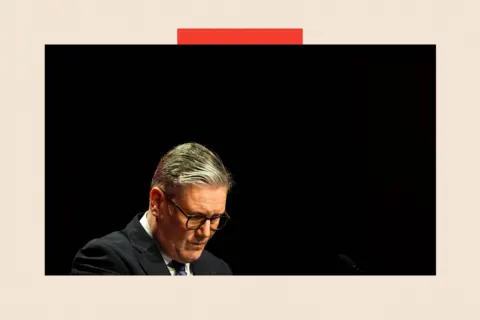 Getty Images A close up shot of Keir Starmer