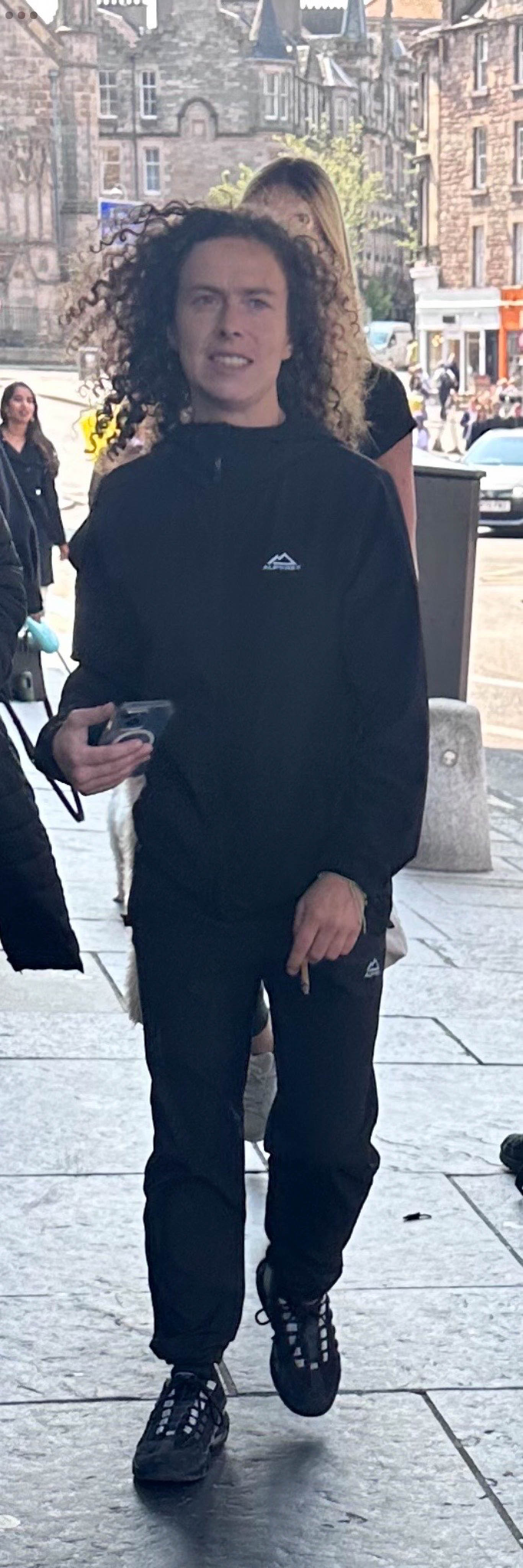 Courtney Maich outside Edinburgh Sheriff Court.