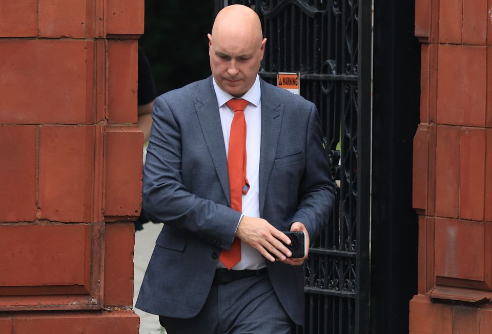 Detective Sergeant Barry O’Connor pictured leaving the coroners court in Dublin. Pic Collins Courts
