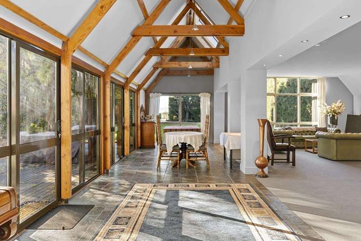 An eye-catching home at 602 Yaldhurst Road, in Yaldhurst, Christchurch, is attracting strong buyer interest. Photo / Supplied