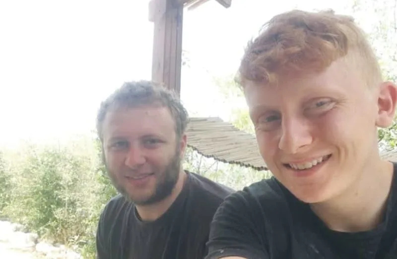 TUVAL (LEFT) with his younger brother Yotam, who was taken captive by Hamas and mistakenly killed by the IDF after his escape in December 2023. (credit: Tuval Haim)