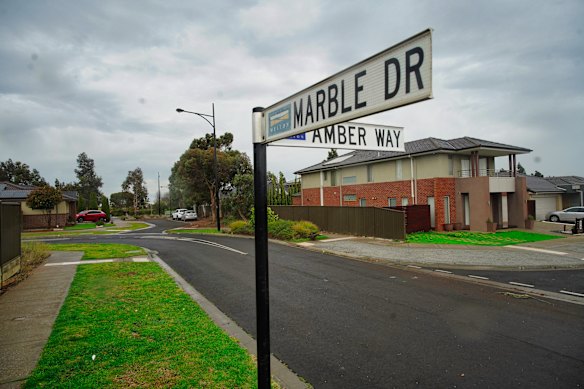 The suburban street where a teenage boy was killed in Cobblebank.
