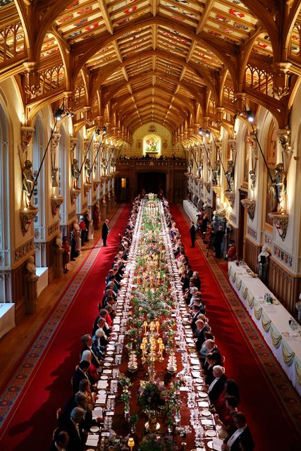 File photo dated 16/09/25 of a view of a State Banquet at Windsor Castle, Berkshire. Donald Trump will be wined and dined at a sumptuous white tie state banquet in Windsor Castle on Wednesday evening.  Aaron Chown/PA Wire