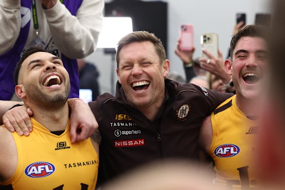 Sam Mitchell (middle) and the Hawks have enjoyed a great September so far.