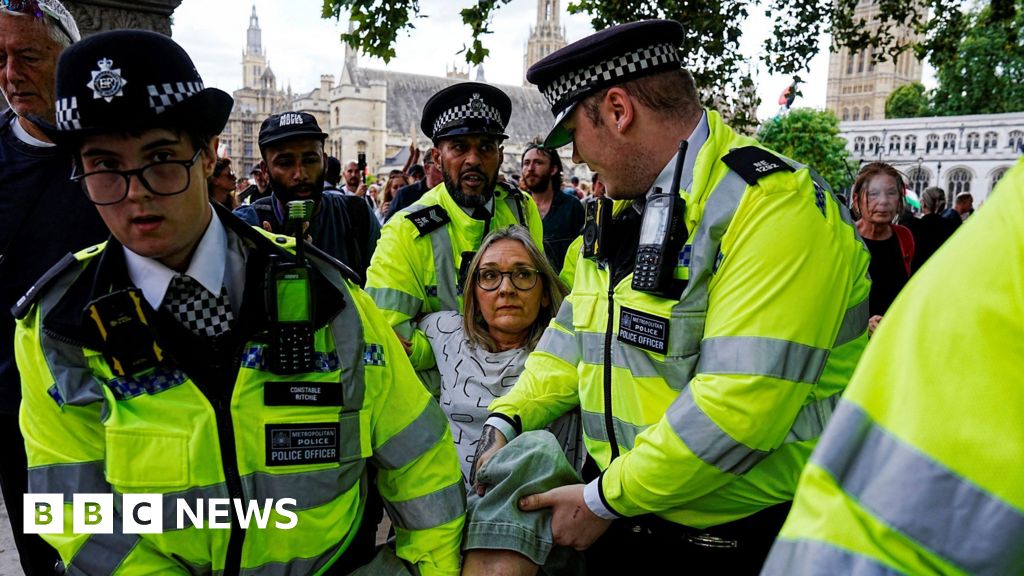Arrests made at rally against Palestine Action ban in London