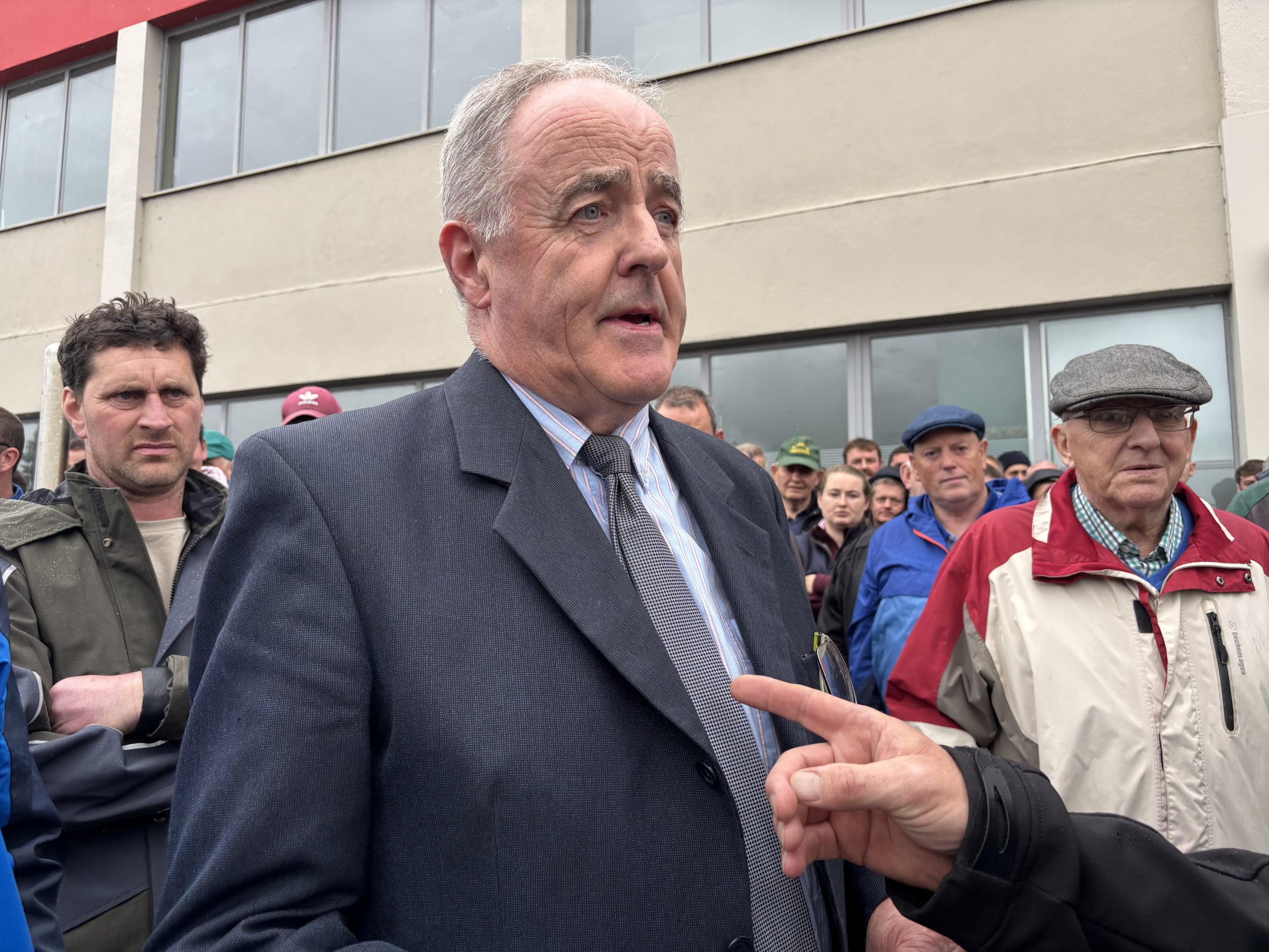 Farmers voice their concerns with Dairygold's Niall Griffey.