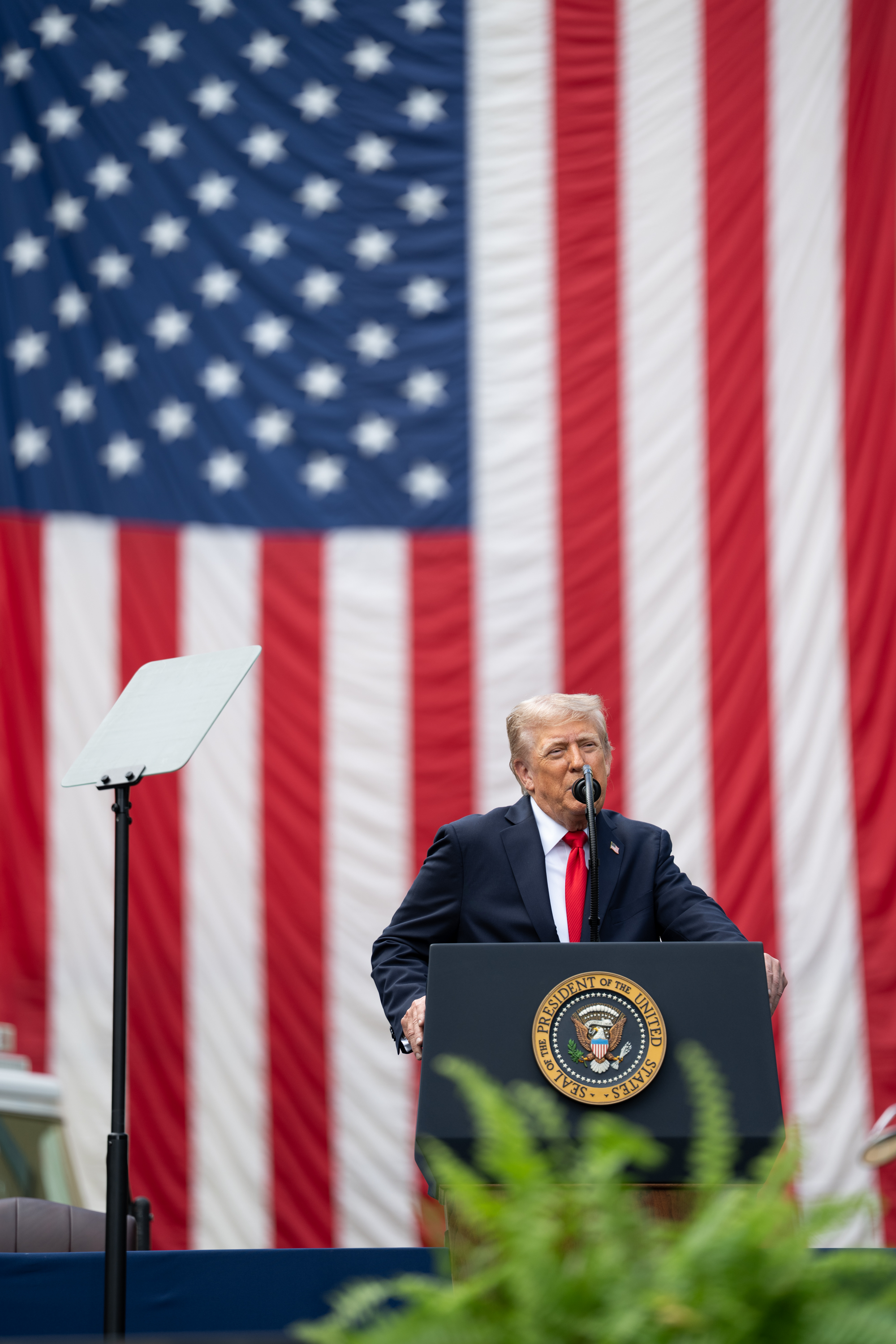 President Donald Trump and First Lady Melania Trump attend an event at the Pentagon in Arlington, Virginia to commemorate the 24th anniversary of the September 11, 2001 terrorist attacks, Thursday, September 1, 2025. (Official White House Photo by Andrea Hanks)
