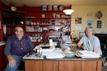 Debbie Zimmerlee shares an office with her husband Dick Zimmerlee in Crook County, Oregon on April 6, 2023. 