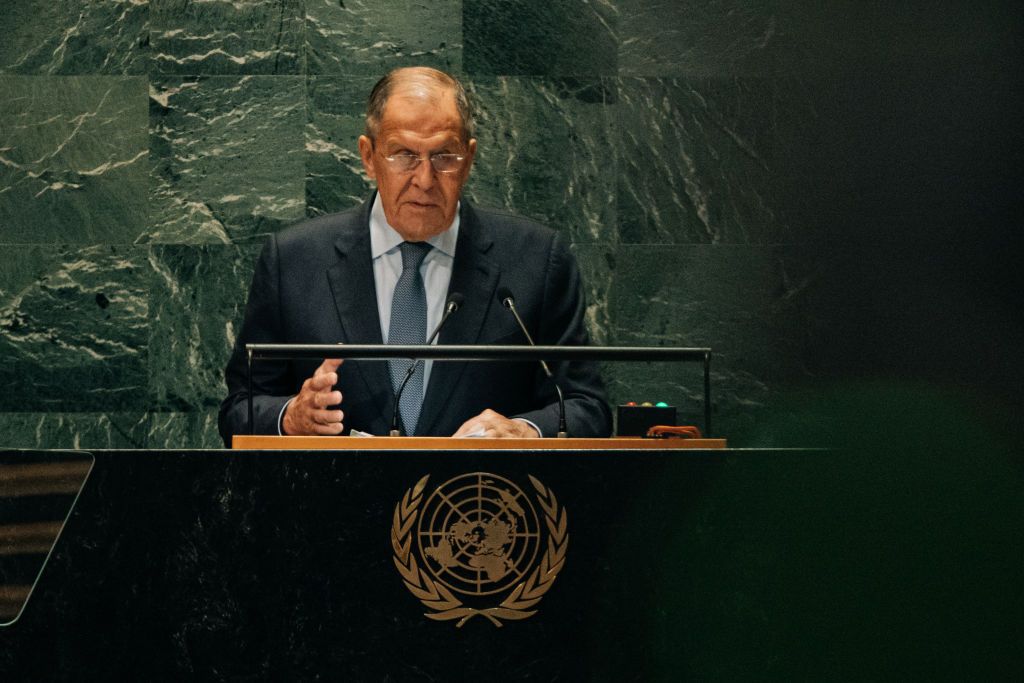 Pupils attend a ceremony held in a subway station shelter in Kharkiv, Ukraine, on Sept. 1, 2023.