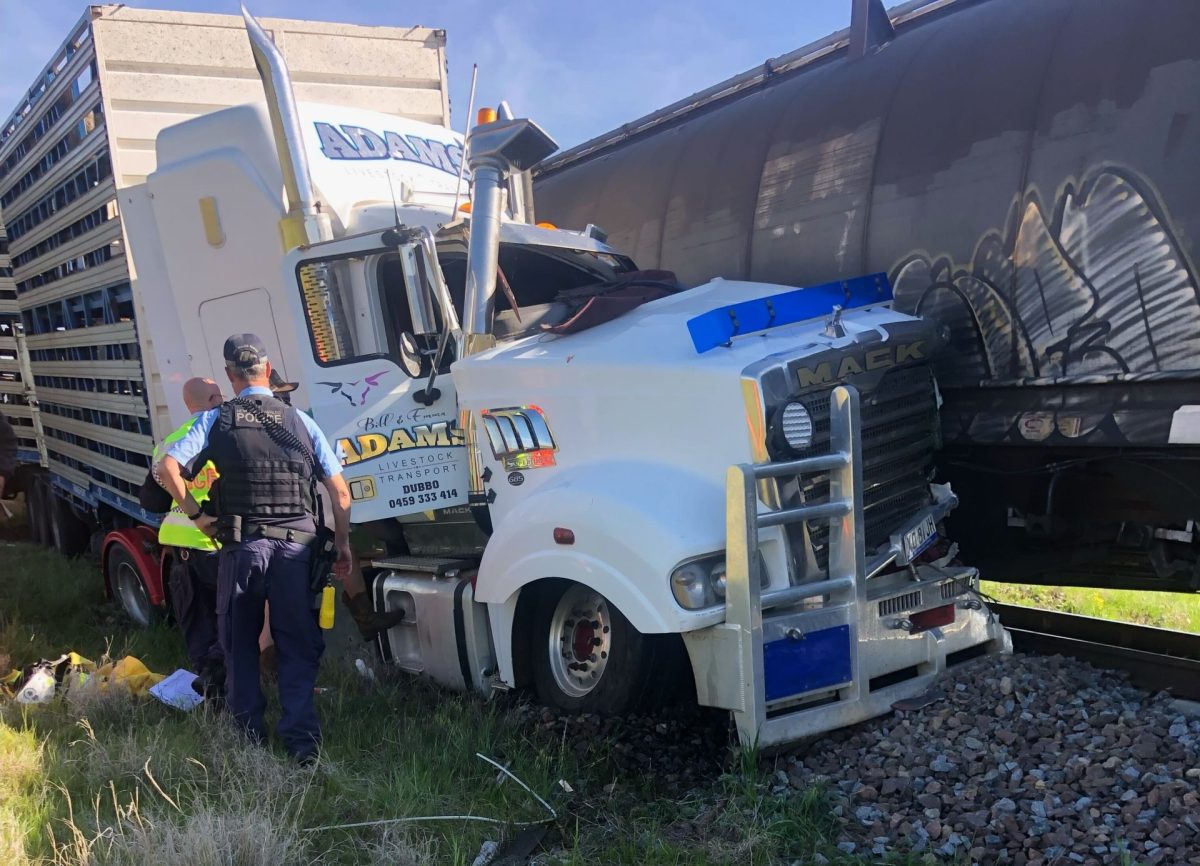 crashed semi trailer