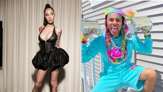 Tekashi 6ix9ine revived his long-running feud with Trippie Redd and made new allegations involving Bhad Bhabie.(@bhadbhabie, @6ix9ine/ Instagram)