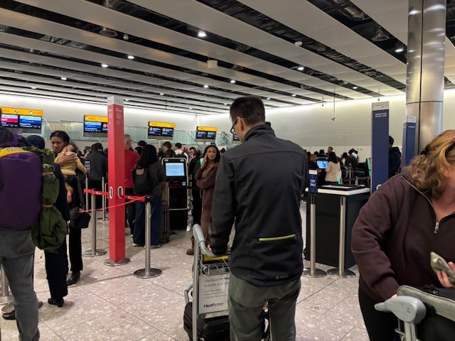 Travellers are facing disruption at Heathrow airport following a cyber attack