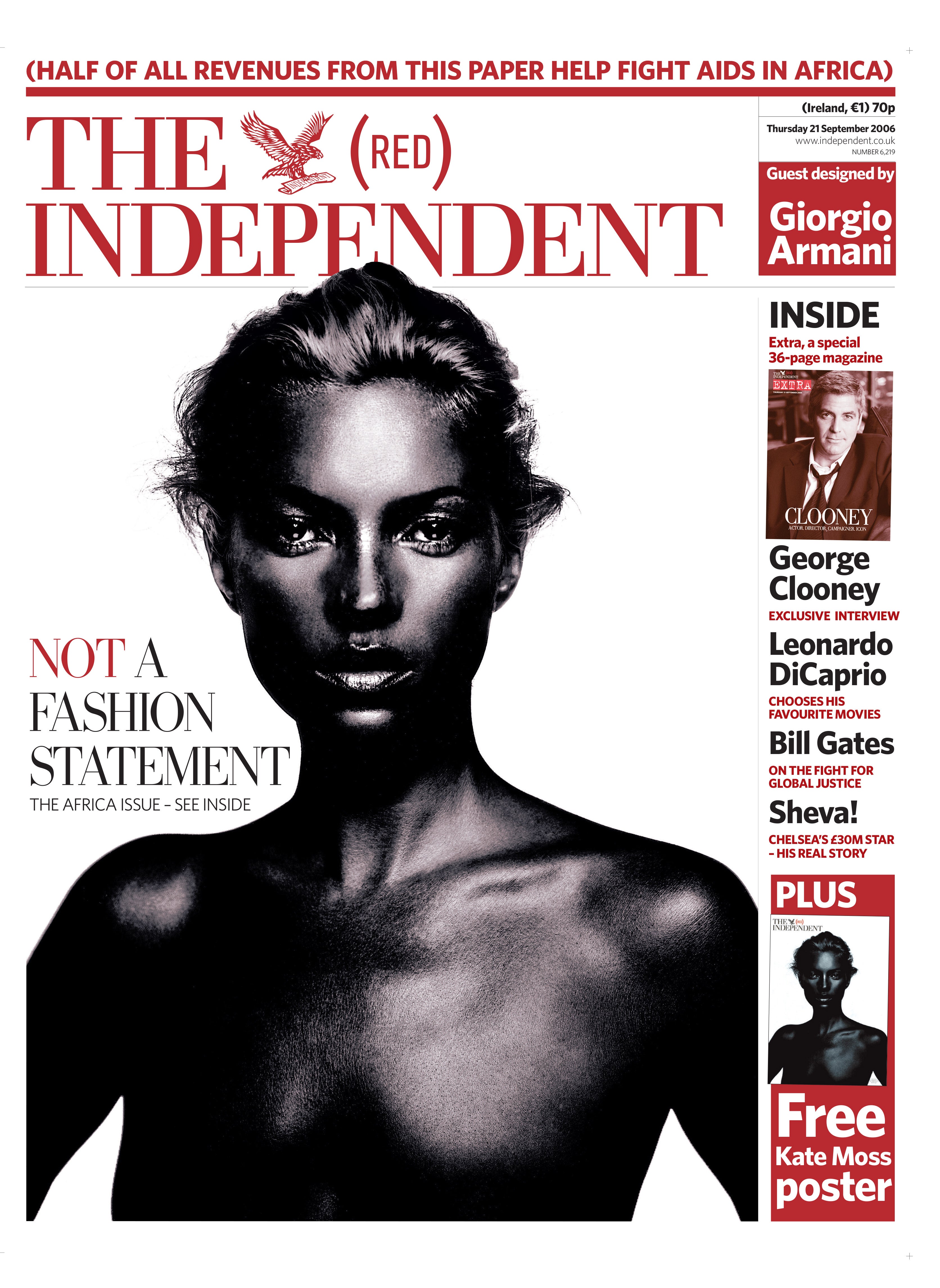 In 2006 he served as guest editor of The Independent
