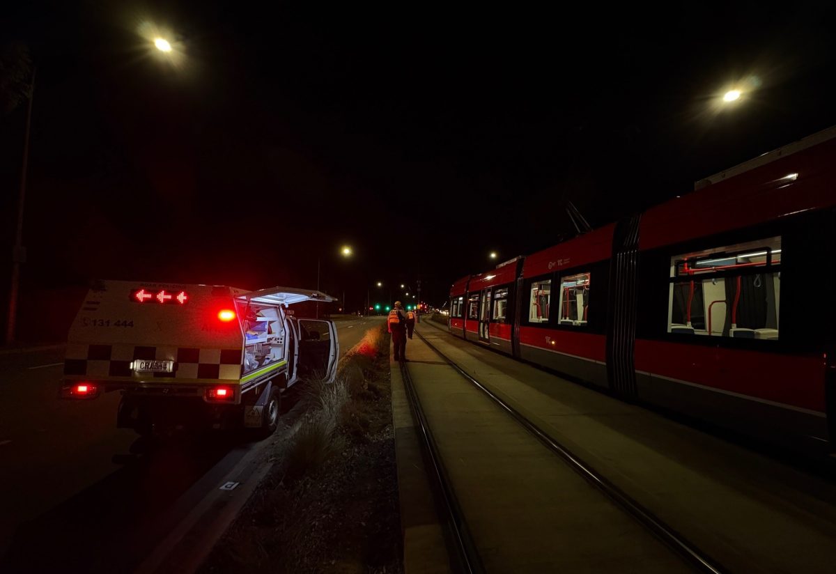 emergency services at light rail incident
