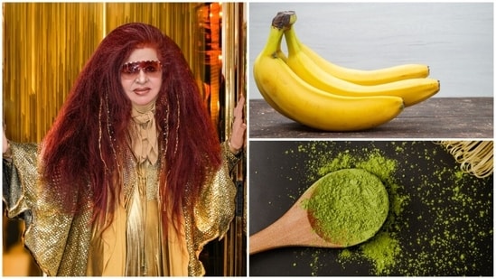 According to Shahnaz Husain, banana and matcha-infused face packs can be beneficial for skin care and anti-ageing due to their nutritional content. (Pics on right: Freepik)