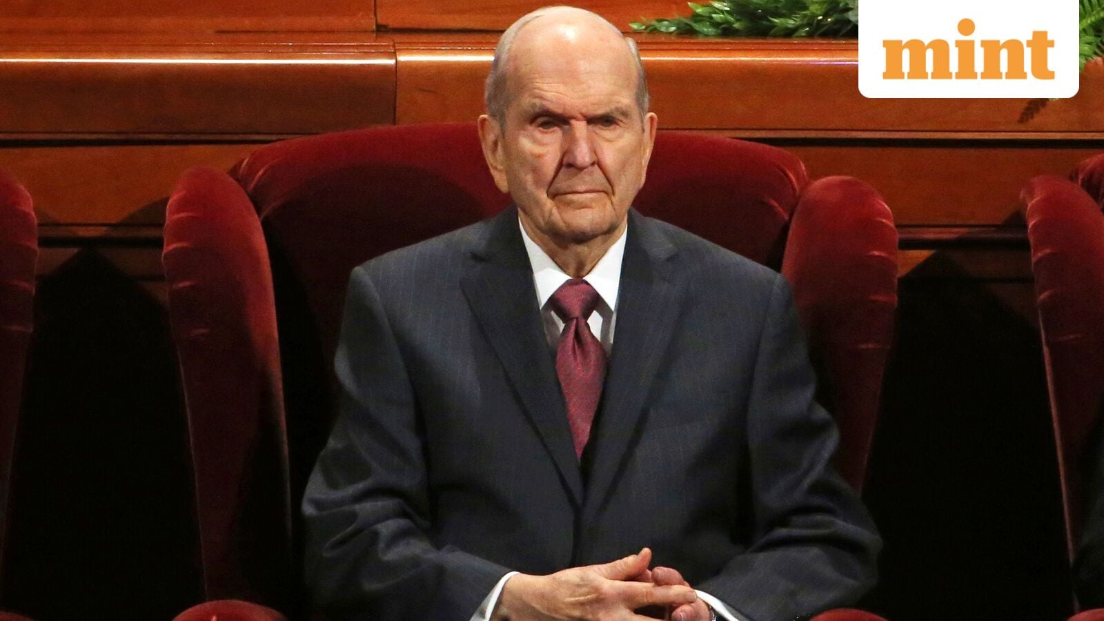 Church President Russell M. Nelson looks on during The Church of Jesus Christ of Latter-day Saints' conference on April 6, 2019, in Salt Lake City.