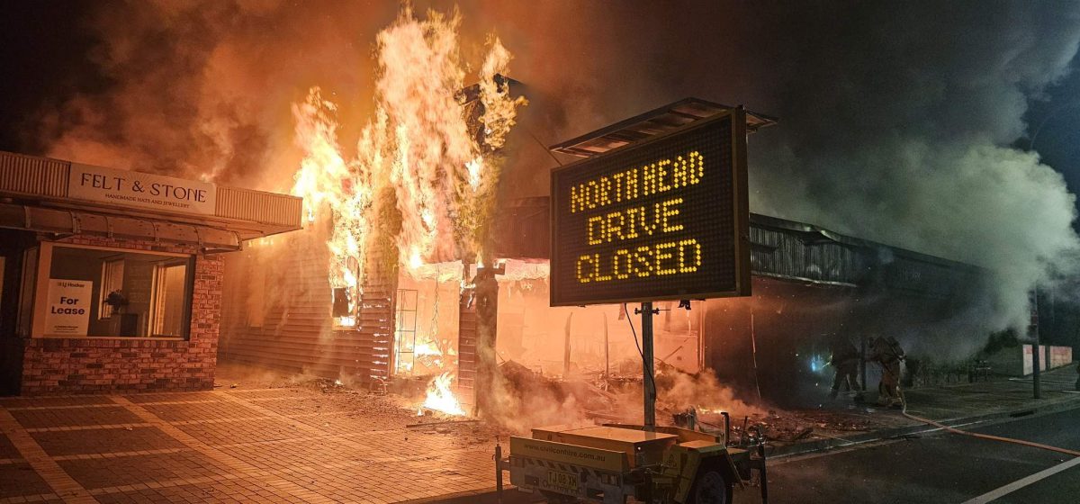 burning building in Moruya