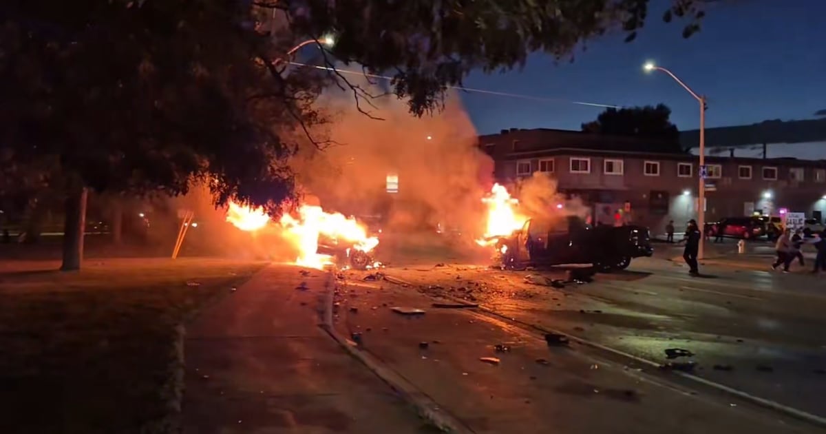 Six people injured, one critically, in fiery crash on Tecumseh Road - CTV News