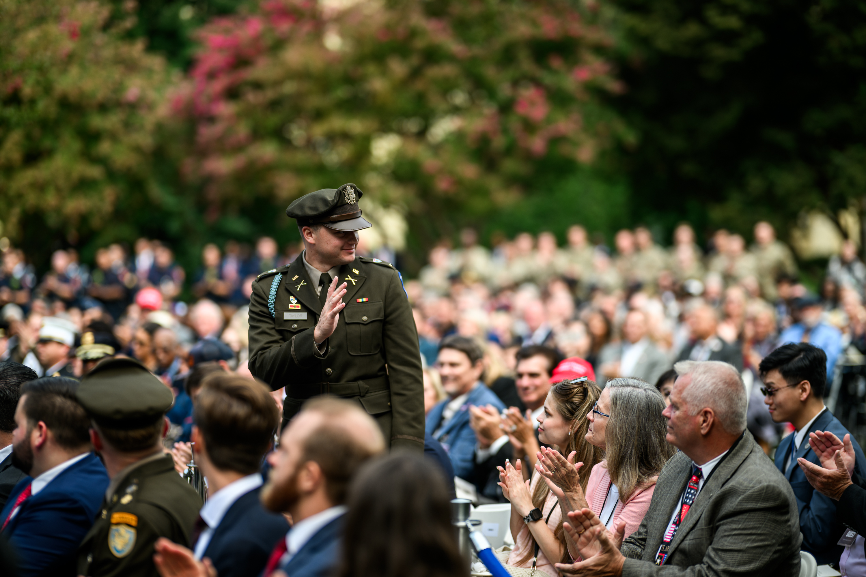 President Donald Trump delivers remarks at an observance ceremony at the Pentagon in Arlington, Virginia to commemorate the 24th anniversary of the September 11, 2001 terrorist attacks, Thursday, September 1, 2025. (Official White House Photo by Daniel Torok)