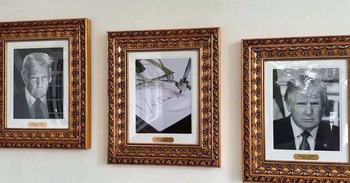 Trump White House hangs image of Biden autopen signature in new ‘Presidential Walk of Fame’ - CTV News