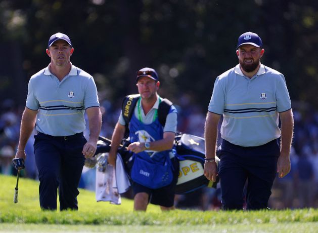 Ryder Cup day one: Rory McIlroy and Shane Lowry help Europe hold off US fightback in fourballs
