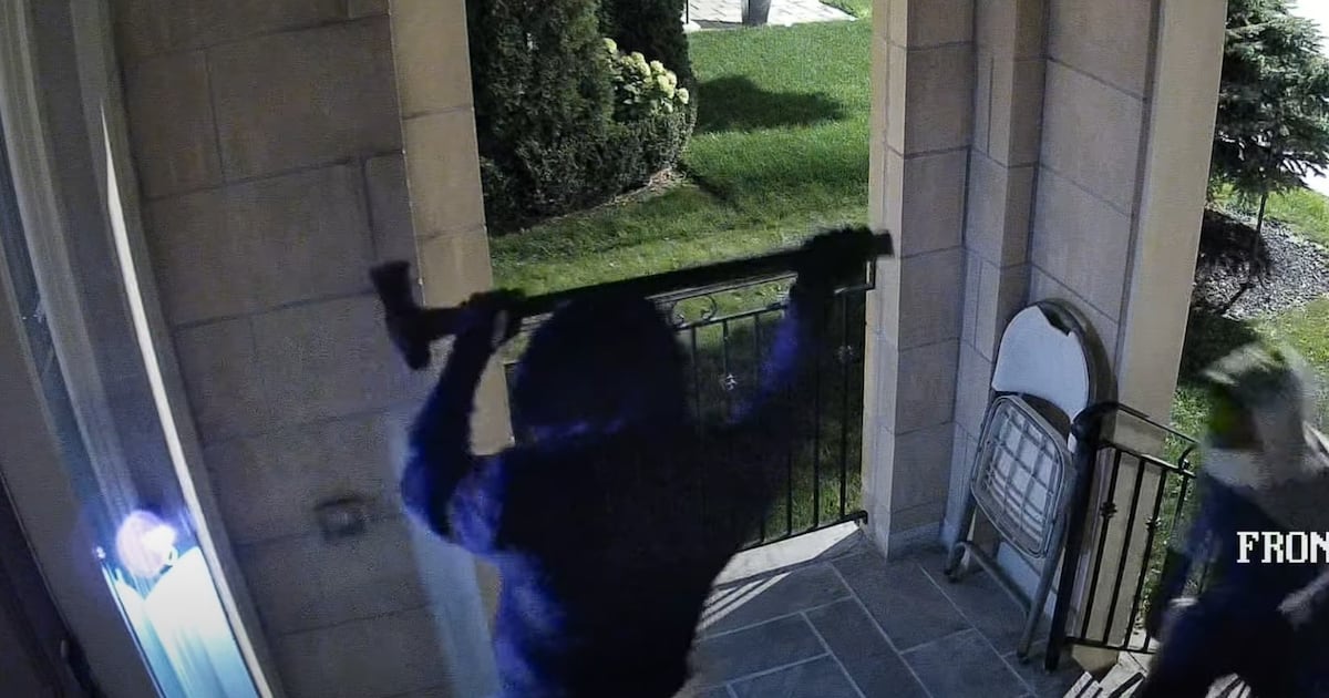 Suspects caught on security camera using axe to break into Vaughan home - CTV News