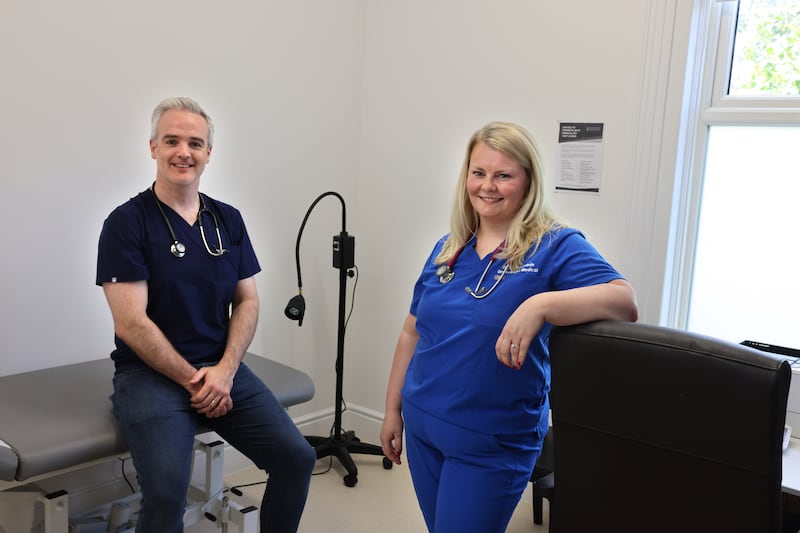 Dr Brian King and Dr Sinéad Cronin, the husband-and-wife team running Drumcondra Medical. Photograph: Dara Mac Dónaill
