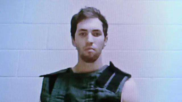 Tyler Robinson appearing in court via video link