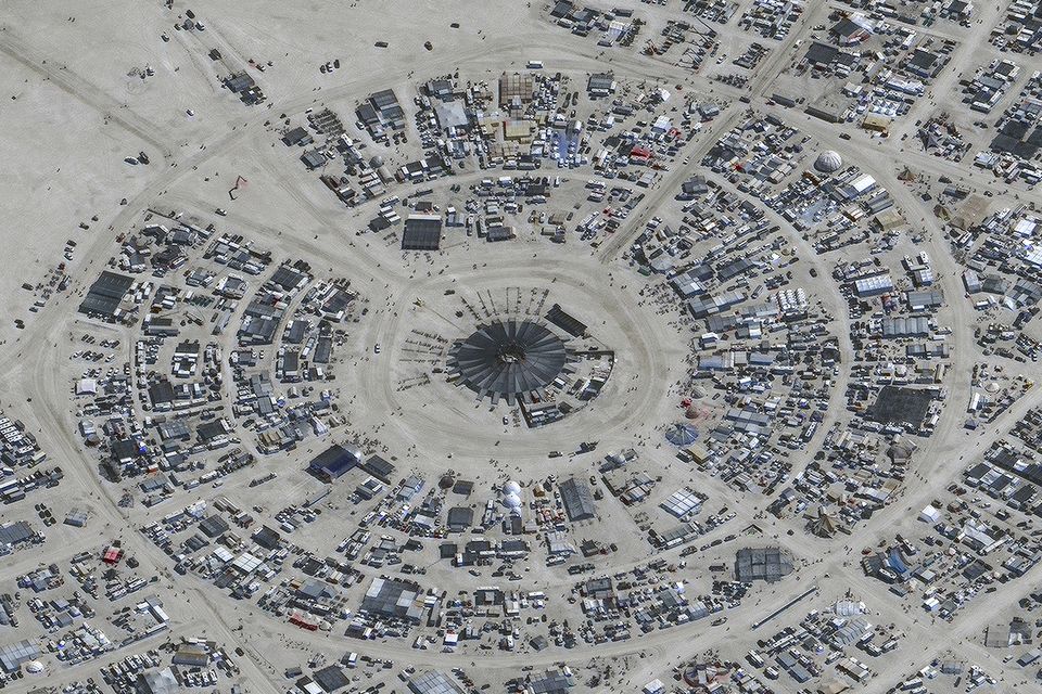 Burning Man festival from the air. Photo: AP