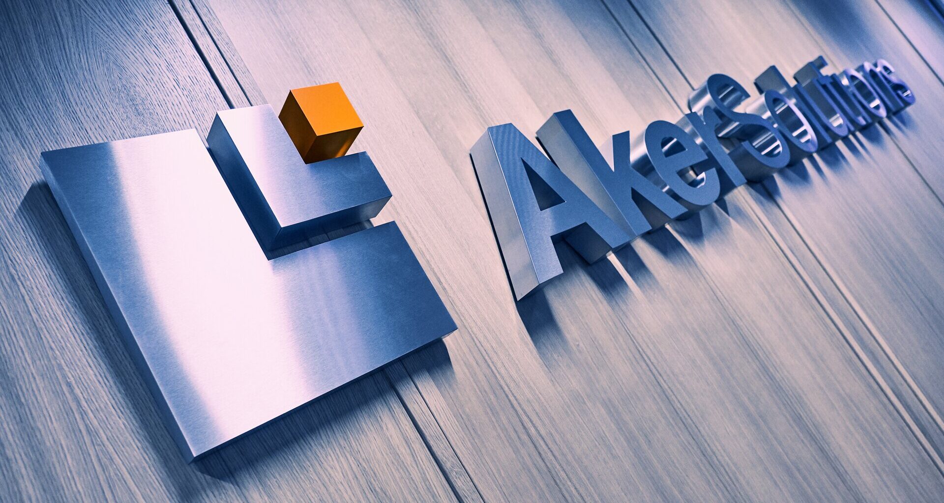 picture of aker solution logo on a wall