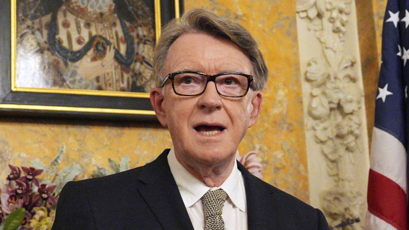 Peter Mandelson: UK fires ambassador to US over Epstein links