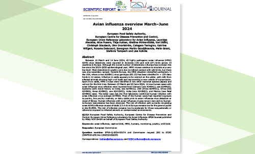Avian influenza overview June–September 2025