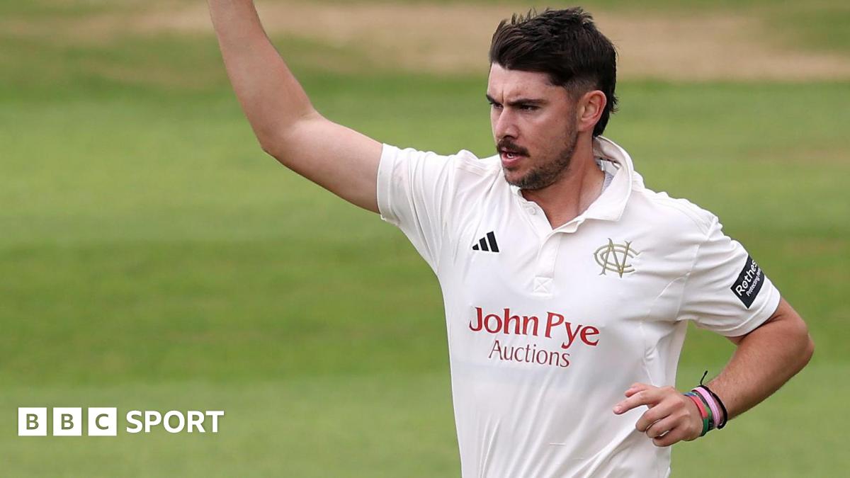 Josh Tongue celebrates wicket