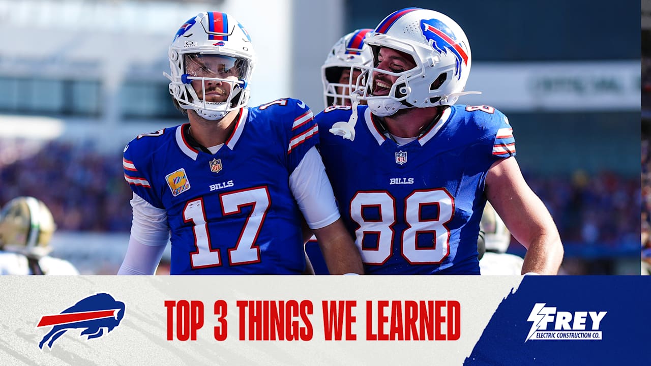 Top 3 things we learned from Bills vs. Saints 
