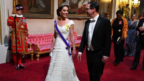 Getty Images The Princess of Wales at the state banquet for Trump in 2019