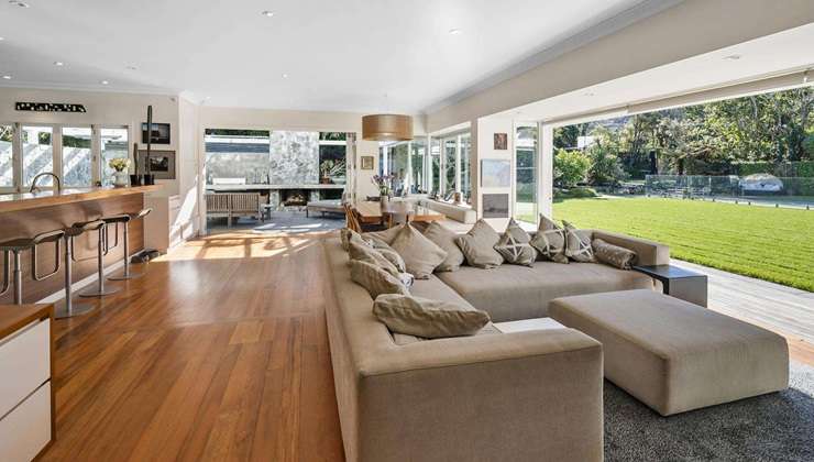 Wellington philanthropists Lizzie and Mal Brow are selling their five-bedroom home at 14 Homewood Avenue, in Karori. Photo / Supplied