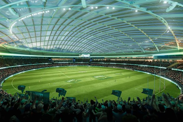 A render of the proposed stadium.