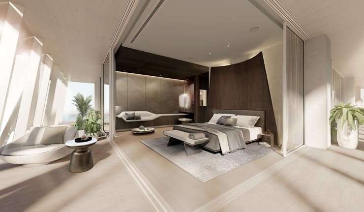 An artist's impression of the Seascape penthouse. The buyer has yet to choose the fitout, which will influence the final sale price. Photo / Supplied